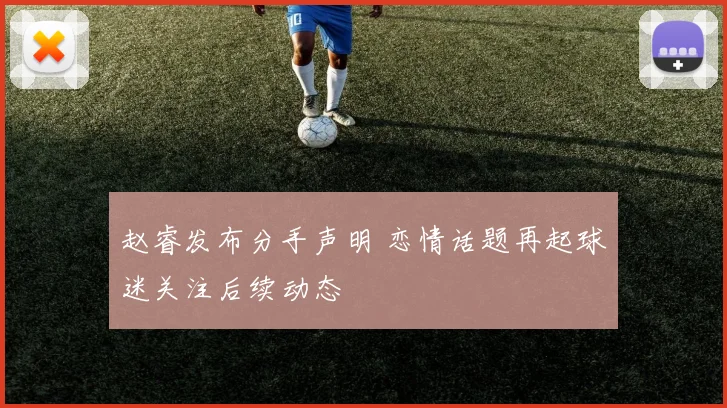 赵睿发布分手声明 恋情话题再起球迷关注后续动态